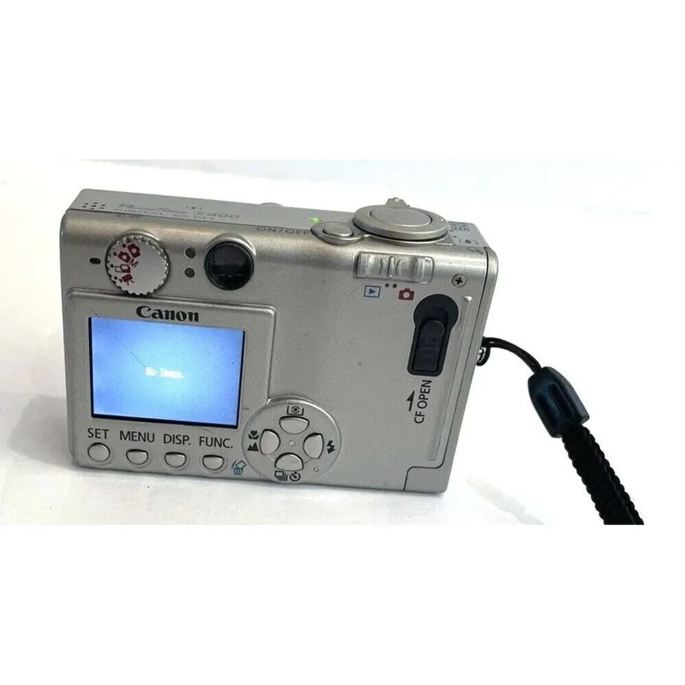 Canon Digital Elph PowerShot S400 Camera W/ 2 Batteries/SD Card 8GB READ